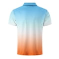 thumbnail image 6 of IhhxPro Men's Short Sleeve Button Detail Collared Shirt Breathable Gradient Casual Slim Fit Cotton Summer Office Travel S-4XL, 6 of 6