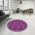 thumbnail image 4 of Ahgly Company Machine Washable Indoor Round Transitional Purple Area Rugs, 8' Round, 4 of 7