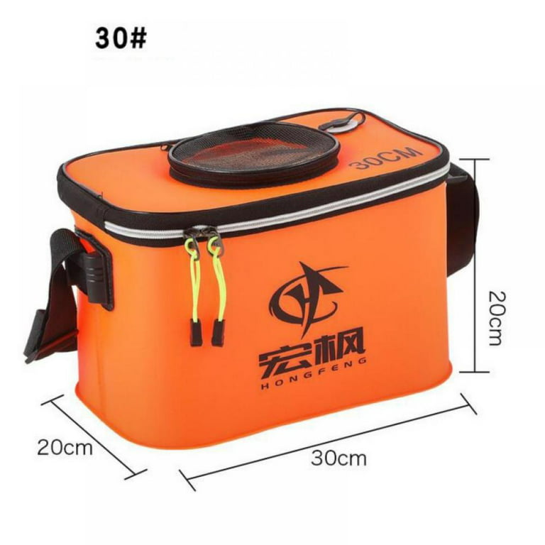 Fishing Bucket, Foldable Fish Bucket, Live Fish Container Multi-Functional  Fish Live Lures Bucket Outdoor EVA Fishing Bag for Fishing, Keep The Bait  Fresh or Fish Catch Alive 