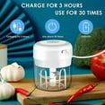 thumbnail image 3 of CC TOY Mini Garlic Press Vegetable Chopper Masher Machine USB Kitchen Gadgets, 3 of 6