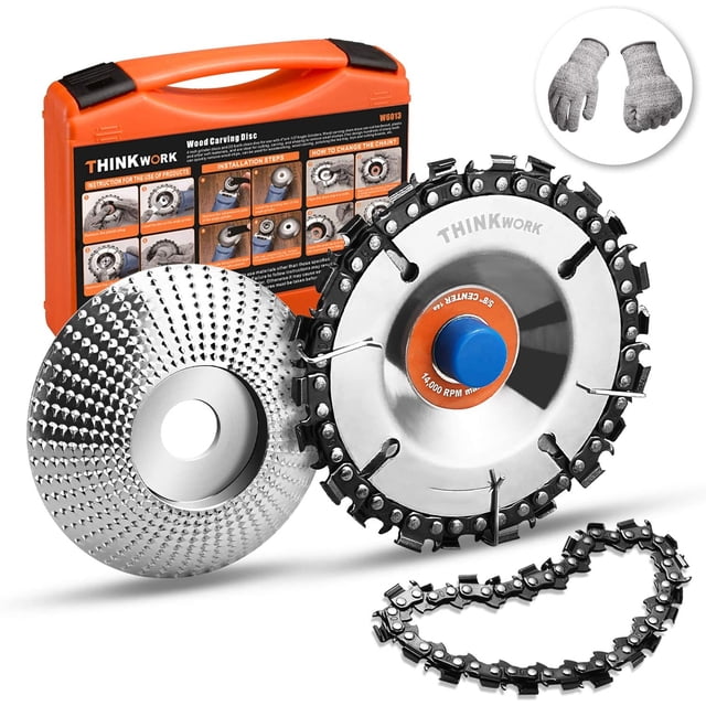 Disco de Tallado de Madera THINKWORK accesorio de amoladora 5/8 pulgadas