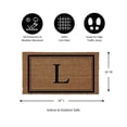 thumbnail image 3 of Evergreen Monogram Indoor Outdoor 100% Natural Coir Doormat 28" x 16" |  Letter  "L", 3 of 3