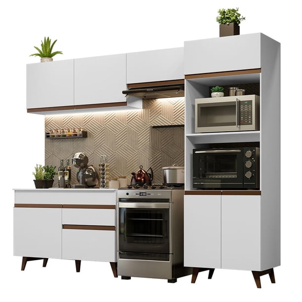 Cocina Integral Madesa Reims 260cm Blanco 09