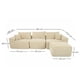 thumbnail image 2 of Ilios Innova | Sala Modular Catania de 4 Piezas, Relleno de Espuma, Tela Chenille Acanalada Beige, Diseño Minimalista Configurable con Taburete, 2 of 9