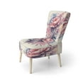 thumbnail image 3 of Designart "Pink And Purple Rose Design " Upholstered Floral & Botanical Accent Chair and Modern & Contemporary Arm Chair - Multiple Color & Pattern, 3 of 7