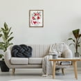 thumbnail image 3 of Stupell Industries Red Love Bouquet Botanical & Floral Painting Brown Floater Framed Canvas Art Print Wall Art, 17 x 21, 3 of 10