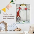 thumbnail image 5 of FMSHPON Christmas Snow Gnome Farmhouse Heart Clipboard Hardboard Wood Nursing Clip Board and Pull for Standard A4 Letter 13x9 inches, 5 of 5