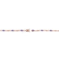thumbnail image 4 of Gem Stone King 18K Rose Gold Plated Silver Blue Tanzanite and Round White Lab Grown Diamond Tennis Bracelet for Women (2.74 Cttw, Gemstone Birthstone, Oval 6X4MM, 7.25 inches), 4 of 4
