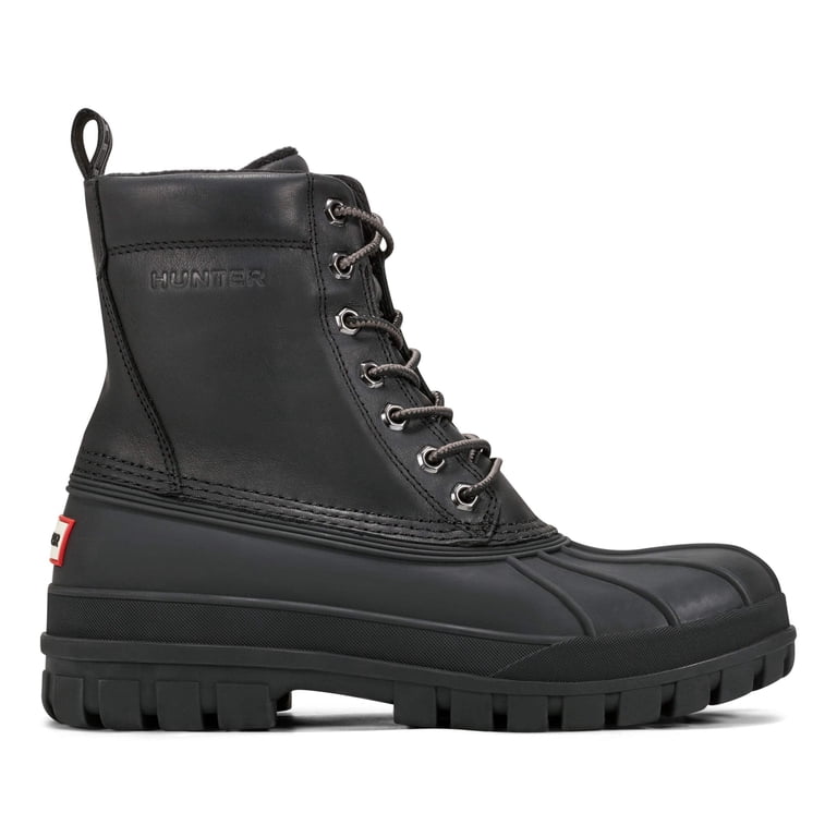 Hunter Leather & Rubber Boot, 11, Black - Walmart.com