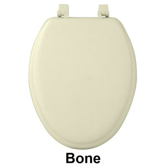 Vinyl Soft Close Elongated Toilet Seat, Adjustable Hinges Toilet Seats with Non Slip Grip Tight Bumpers, Oval Shape Heavy Duty Plastic Bathroom Toilet Seat and Lid Set, Bone