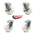 thumbnail image 2 of 5 Inch Nylon Wheel Swivel Bolt Hole Caster Set with 2 Brake Service Caster Brand, 2 of 2