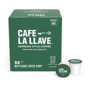 Cafe La Llave (55 Ct.) Espresso-Style Single Serve Caffeinated Coffee Pods