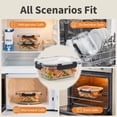 thumbnail image 3 of 5 Pack 36 oz Glass Meal Prep Containers, Glass Storage Containers with Lids - Dishwasher, Microwave, Oven and Freezer Safe for Kitchen Organization & Food Storage come with free labels&marker pen, 3 of 10