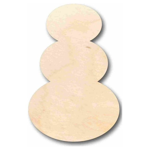 Unfinished Wood Snowman Silhouette - Craft- up to 46" DIY 24" / 1/8"