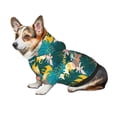 thumbnail image 6 of Goofa Hawaiian Style Pattern Small Dog Sweater Hoodies Pet Grey Hooded Soft Fleece Sweatshirts with Pocket Fall Winter Puppy Cat Sweaters Warm Clothes-Large, 6 of 8