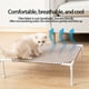 thumbnail image 2 of QUTETN Elevated Cooling Pet Bed for Cats and Dogs - Washable, Detachable, Indoor Comfort with White Metal Frame and Checkered Brown/Beige Fabric, Pet Cooling Bed | Cozy Pet Furniture | Durable Pet Cot, 2 of 4