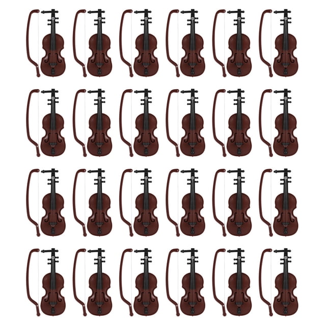 MasteelfCA 24 Ensembles Mini Violon Modèle de Violon de Noël Collection d'Instruments de Musique