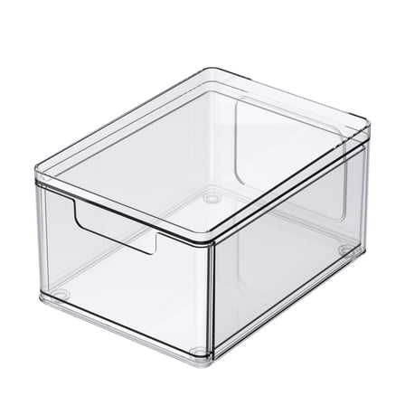 Clear Stackable Storage Drawer by Simply Tidy - Waterproof & Dustproof Organizer with Non-Slip Base for Craft - Office & Home Supplies - 1 Pack