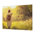 thumbnail image 3 of CozyNet Jesus Walking Through A Glowing Meadow, Holding A Lamb Gently On His Shoulders Wall Art Prints With Frame Canvas Perfect for Living Room & Bedroom, Ready to Hang, Wall Decor 16"x20", 3 of 10