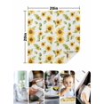 thumbnail image 5 of nqOlkjepod Sunflower Cloth Napkins Set of 6 Reusable Dinner Napkins, Yellow Summer Floral Watercolor Pastoral Cocktail Napkin Washable Table Napkins for Wedding/Holiday Party/Baby Shower 20"x20", 5 of 8