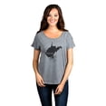 thumbnail image 2 of Thread Tank Home Roots State West Virginia WV Women's Relaxed Slouchy Dolman T-Shirt Tee Heather Grey Small, 2 of 4
