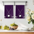 thumbnail image 3 of Golf Ball Club Kitchen Towels Set of 3, Sports Abstract Vintage Purple Absorbent Dish Towels for Kitchen, Microfiber Hand Towel, Quick Drying Tea Towel for Cleaning Decorative Dishcloths, 3 of 7