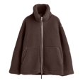 thumbnail image 4 of FASHOFT Fuzzy Fleece Jackets for Women Fall Winter Warm Long Sleeve Sherpa Coats Casual Full Zip Up Outerwear with Pockets Coffee XL, 4 of 4
