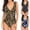 Black, variant on Jacenvly 2024 Womens Swimwear One Piece Breathable Women Plus Size Print Monokini One Swimsuit Beachwear Padded Swimwear Multicolor V-Neck New Style One-Piece Swimsuit Black