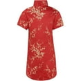 thumbnail image 3 of Kiijoy Girls Floral Short Sleeve Cheongsam Chinese Style Buckle Party Dress, Sizes 0-7, 3 of 3