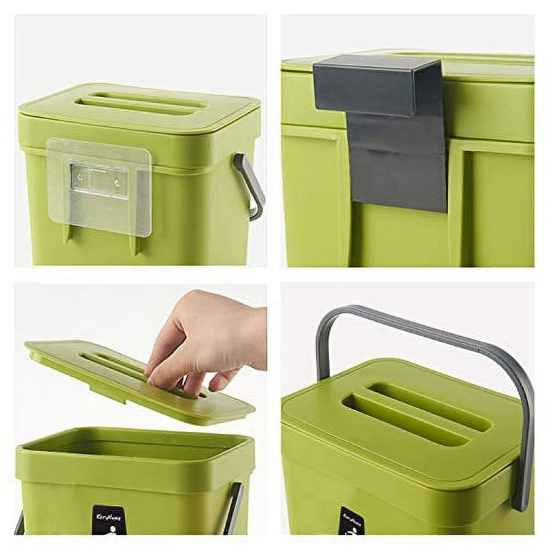 AIRNEX Countertop Compost Bin , Indoor Food Composter, Food Waste Bin for  Kitchen Counter Top, Small Kitchen Compost Bucket Container, Mini Counter  Food Scrap Bin with Lid - Yahoo Shopping