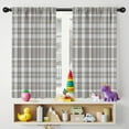 thumbnail image 5 of Blackout Kids Curtains,Gray White Plaid Checkered Pattern Childrens Insulated Curtains Set Of 2,Bedroom Essentials,Toddler Room Decor 42"x54", 5 of 5