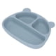 thumbnail image 3 of Plato de silicona suave para niños pequeños, para el hogar, el comedor, con forma de oso de dibujos animados, plato de succión para bebés, para refrigerios, fruta, gris, azul, plato individual, 3 of 14