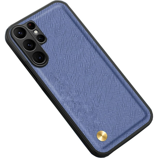 Funda de teléfono para Samsung Galaxy S23/S22 Series, cubierta trasera de cuero con silicona antideslizante a prueba de golpes, fundas magnéticas de ajuste Delgado qym unisex