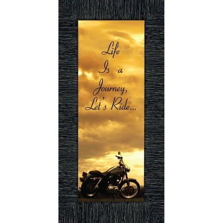 Journey Framed - Life's a Journey, Gifts for Motorcycle Riders, Classical Motorcycle Photo Frame, 6x12 7850