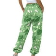thumbnail image 5 of LEBONYARD Clearance Pants for Women under $5,Women's Christmas Print Sport Loose Casual Wide Leg Corset Pocket Pant Pant Green XXL, 5 of 6