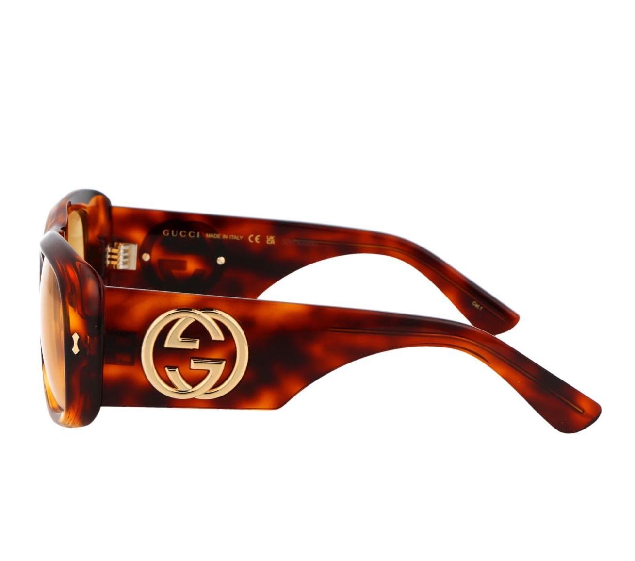 Sunglasses Gucci GG 1251 S- 002 Havana / Yellow - Walmart.com