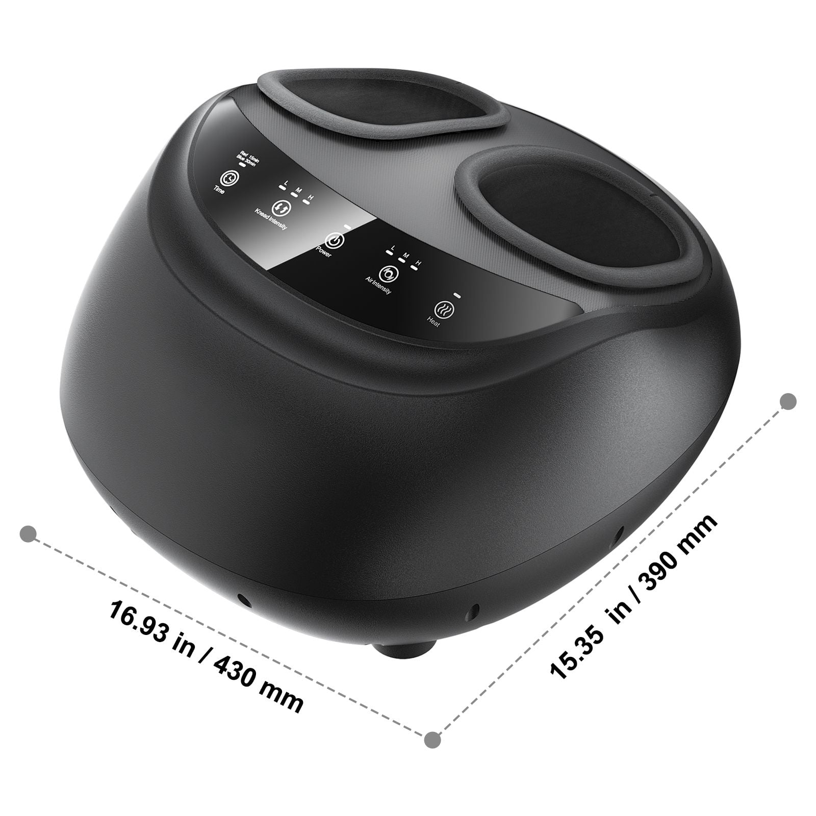 Foot massager with hot acupressure deep kneading compression function, suitable for feet, men's and women's gifts, suitable for men's size 12.