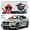 Colour Printing Dogs, variant on RoamRider Universal Car Windshield Sun Shade, Foldable Front Visor Reflective Protector, Panda