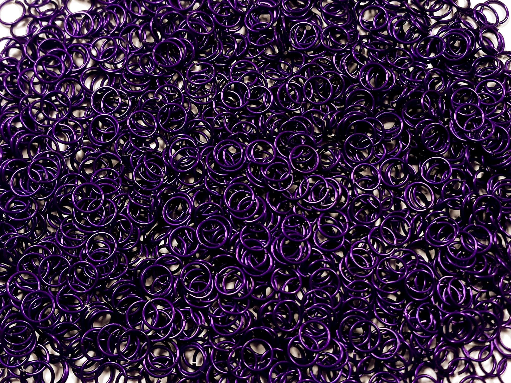 chainmail Joe 12 Pound Violet Anodized Aluminum Jump Rings 18g 516 ID  (2600+ Rings) 