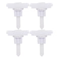 thumbnail image 3 of WHAMVOX White ABS Toilet Seat Hinge Fixing Kit with 4 Sets Useful for Replacing Broken Bolts Screw Kits, 3 of 8