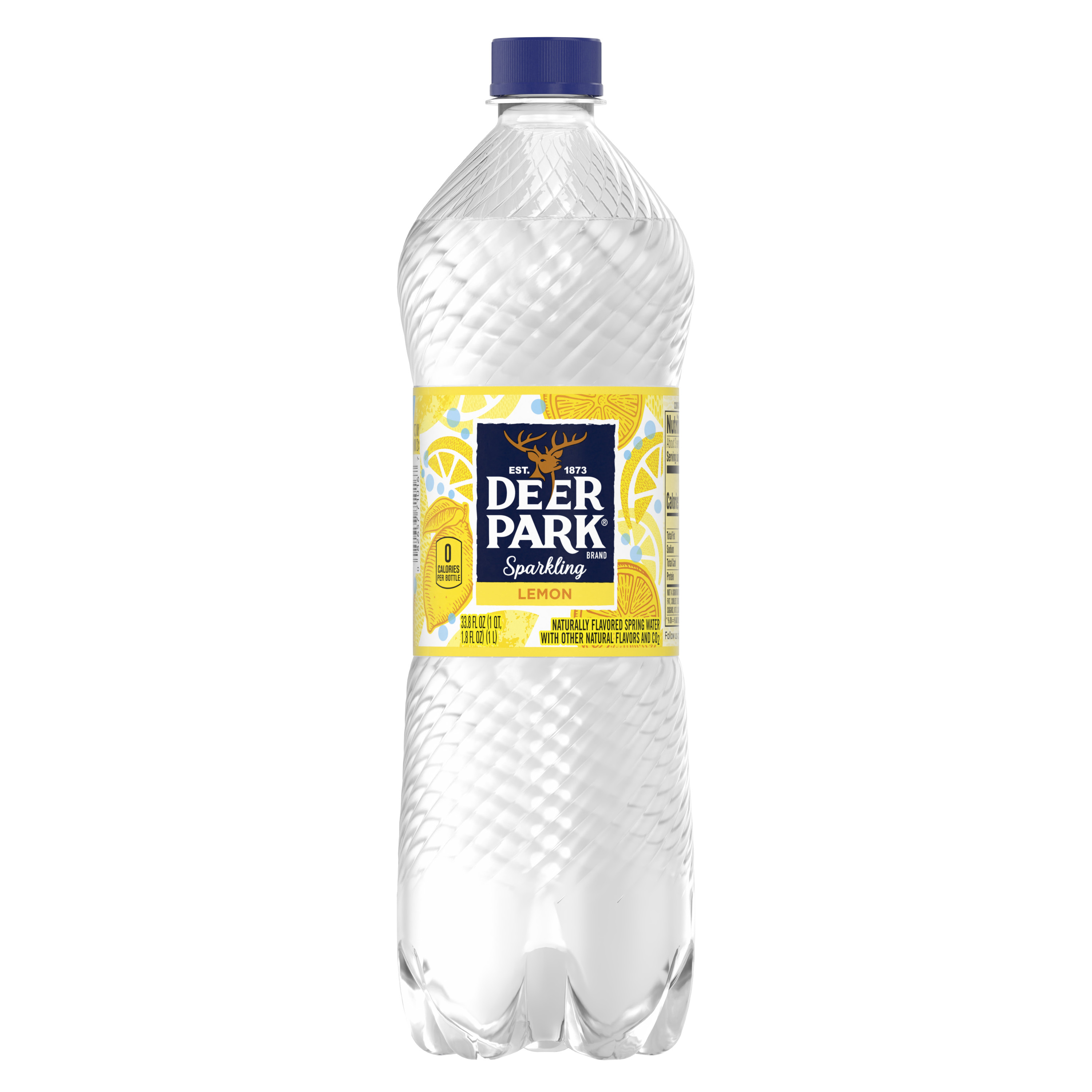 Deer Park Sparkling Water, Lemon, 33.8 oz. Bottle
