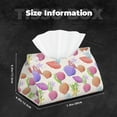 thumbnail image 2 of Leather Tissue Box Cover - Colorful Shell Conch Long PVC Tissue Box Holder for Dining Tables, Bedside Tables, Desks, Modern Tissue Holder Cover for Living Room, Office, Bedroom Decor, 2 of 8