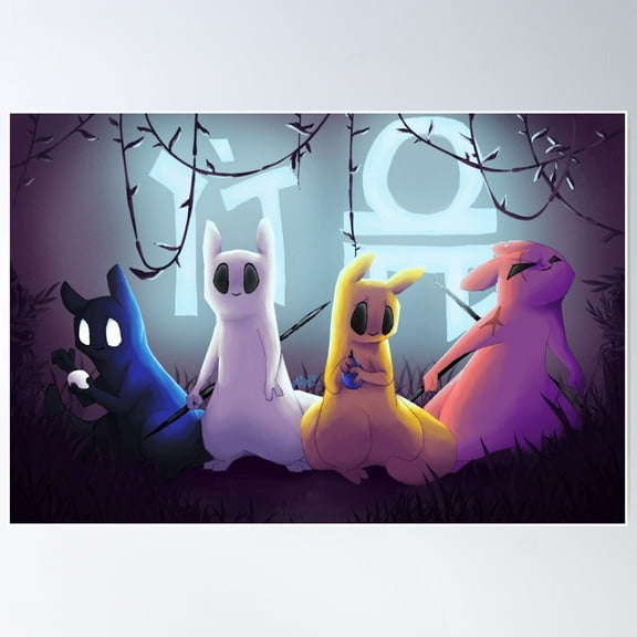 Slugcats Poster Wall Art, Modern Wall Decor For Living Room Bedroom, 8x12 UNFRAMED