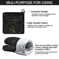 thumbnail image 7 of Math Equations Multicolor Formulas Black Pattern Kitchen Oven Mitt and Pot Holder Sets 4 Pcs for Baking, Cooking and Grilling, Heat Resistant Up To 392 °F, 7 of 7