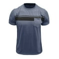 thumbnail image 3 of Mens Quick Dry Athletic Shirts, Workout Tops for Men Summer Outdoor Casual Solid Color Crewneck Short Sleeve T-Shirts with Pockets S-3XL, 3 of 6