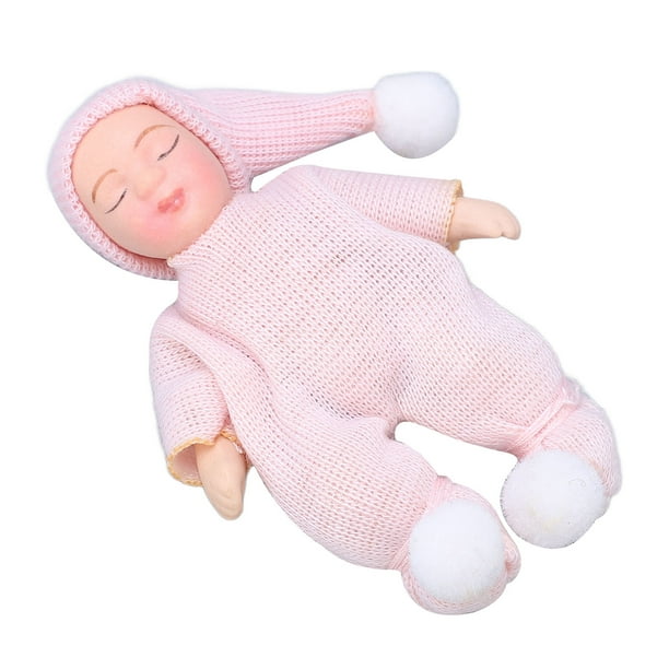 Figura de recién nacidos en miniatura de casa de muñecas, acesorios para bebés de porcelana de muñeca 1:12 para escritorio