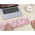 Colorful Typewriter Style Wireless Keyboard and Mouse Set, Flexible