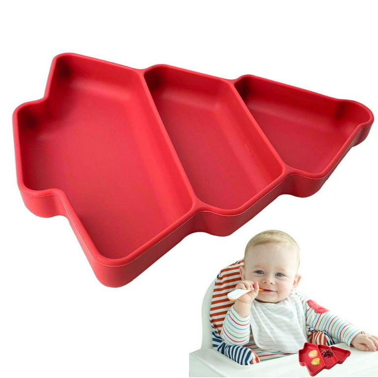 1pc Suction Plates Babies Baby Plate Set Infant Divided Plate Compartment  Plate