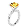 thumbnail image 3 of Sterling Silver with Natural Citrine and White Topaz Solitaire Ring, 3 of 3