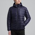 thumbnail image 2 of Men Puffer Jacket Cold Weather Outdoor Detachable Hooded Puffer Jacket Winter Warm Baggy Down Outerwear Relaxed Fit Mens Winter Jackets Dark Blue XXL, 2 of 9